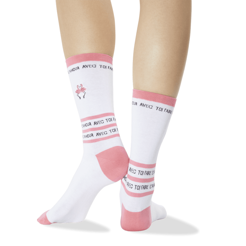 HOTSOX Women's Flamingo Embroidery Socks