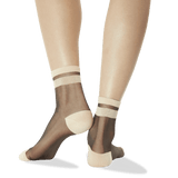 Women's Sheer Anklet Socks Natural Back of Leg