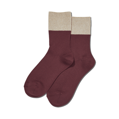 HOTSOX Women's Colorblock Metallic Anklet Socks