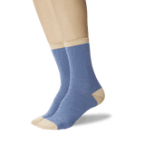 Women's Floral Texture Crew Socks Slate On Leg Image One