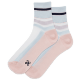 HOTSOX Women's Striped Cuff Sheer Anklet Socks thumbnail