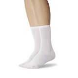 Women's Contrast Heel and Toe Socks White On Leg Image One