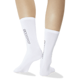 Women's Color Names Crew Socks White Back of Leg
