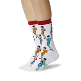 Women's Richard Haines' Models Socks White On Leg Image One