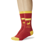 Women's Capricorn Zodiac Socks Red On Leg Image One