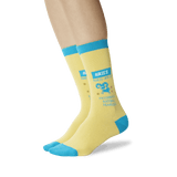 Women's Aries Zodiac Socks Mustard On Leg Image One