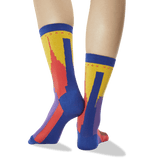 Women's New York Crew Socks Mustard Back of Leg