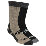 Jeep® Men's Performance Wool Hiking Crew Socks 2 Pair Pack Made in USA - Heavyweight, Cushioned Comfort