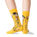 Women's Klimt's The Kiss Socks in Sunflower Front thumbnail