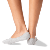 Women's Stop Guac and Roll No Show Socks in Gray Heather Front