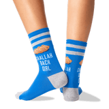 Women's Challah Back Girl Socks in Blue Front