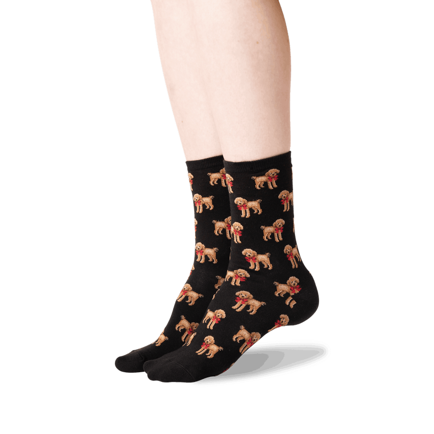 HOTSOX Women's Poodle and Bow Socks