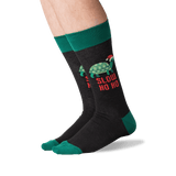 Men's Slow Ho Ho Socks in Black Front